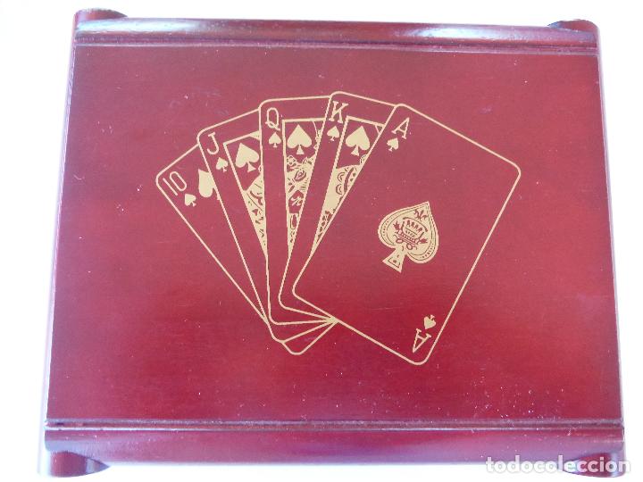 Juegos de mesa: ESTUCHE DE MADERA 2 BARAJAS DE POKER - Foto 1