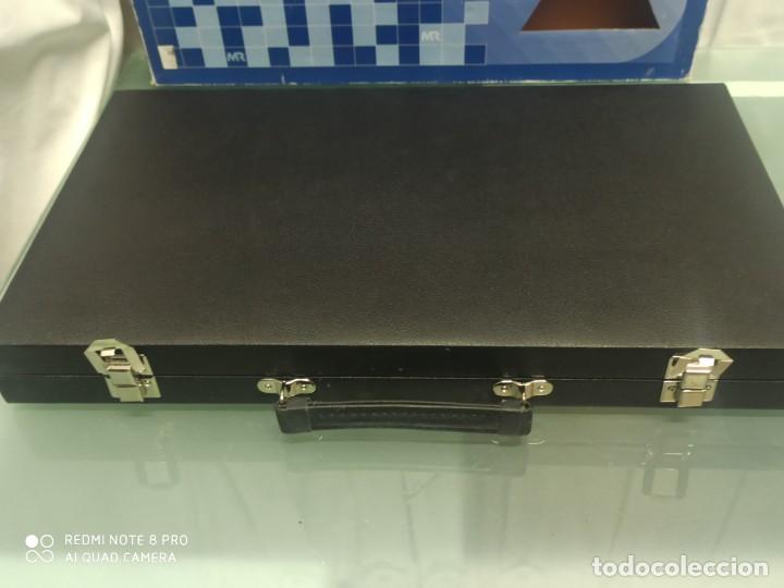 Juegos de mesa: BACKGAMMON MALETIN GRANDE PIEL . NUEVO - Foto 3