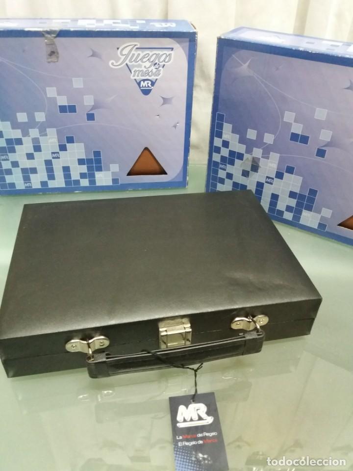 Juegos de mesa: BACKGAMMON MALETIN PIEL. NUEVO - Foto 2