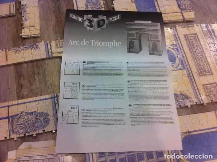 Juegos de mesa: JUEGO. PUZZLE 3D. ARC DE TRIOMPHE 850 PIECES. SCHMIDT PUZZLE. - Foto 5