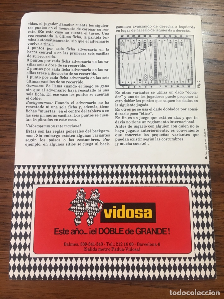 Juegos de mesa: JUEGO BACKGAMMON VIDOSA GAMMON 78 - Foto 13