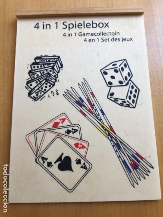 Juegos de mesa: Set de 4 juegos en madera nuevo - Foto 4