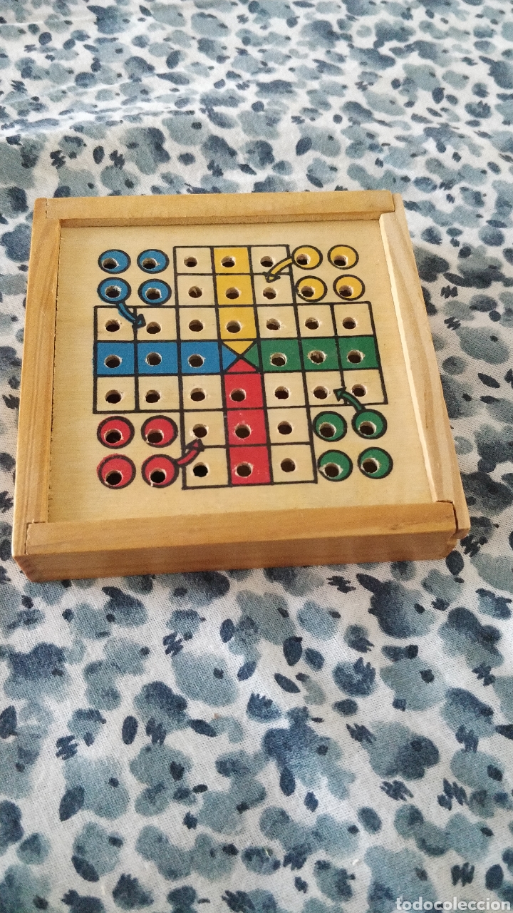 Juegos de mesa: Mini parch&iacute;s madera en caja 10 x 10 cm - Foto 3