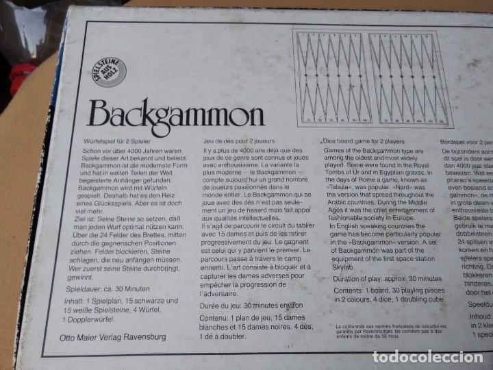 Juegos de mesa: Juego backgammon vintage. - Foto 3