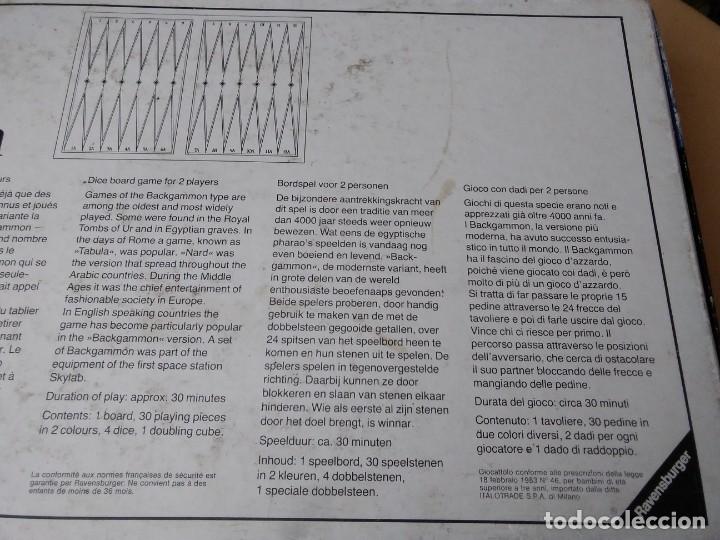 Juegos de mesa: Juego backgammon vintage. - Foto 4