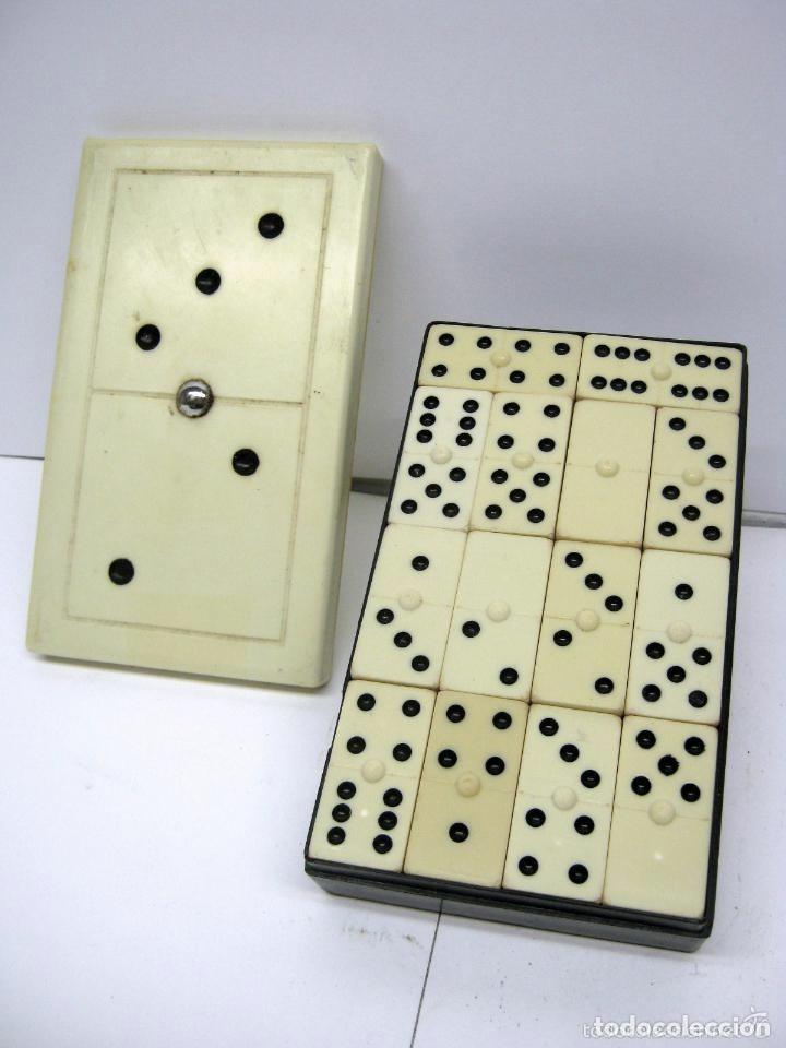 Juegos de mesa: Antiguo original Domino con Caja estuche PSE . &iexcl;&iexcl; COMPLETO !! - Foto 1