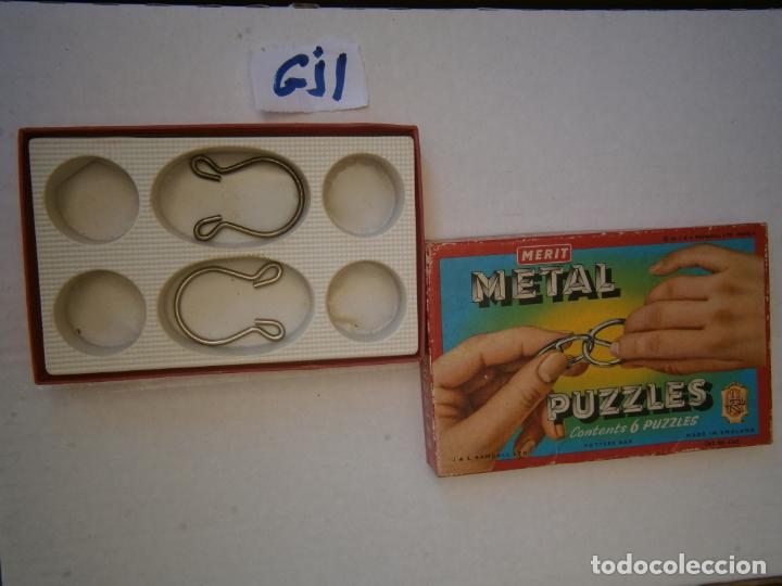 Juegos de mesa: ANTIGUO PUZZLE METAL EN SU CAJA - Foto 2