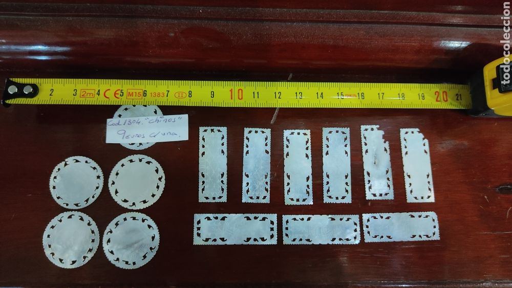 Juegos de mesa: FICHAS JUEGO DE LOS CHINOS EN NACAR. - Foto 4