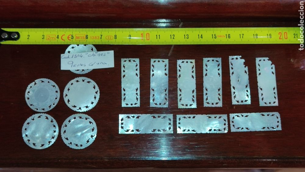 Juegos de mesa: FICHAS JUEGO DE LOS CHINOS EN NACAR. - Foto 1