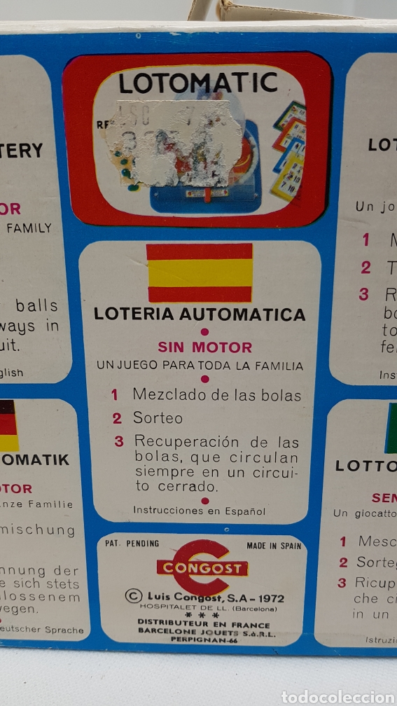 Juegos de mesa: LOTOMATIC CONGOST REF 1201 1972 COMPLETO - Foto 6