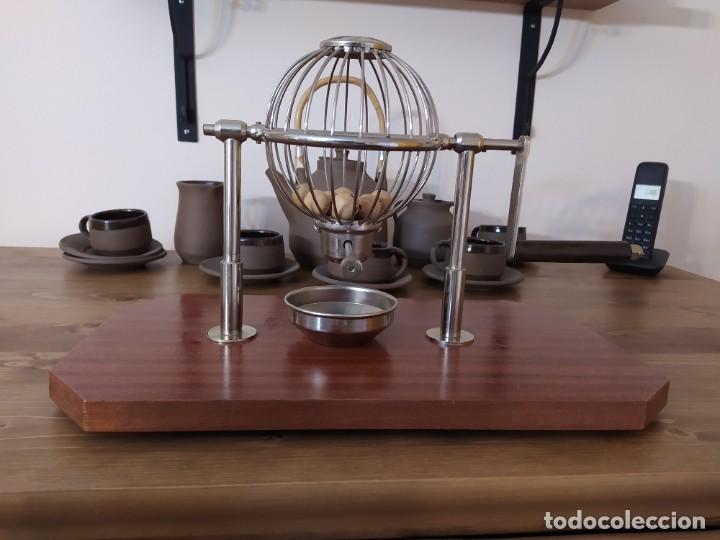 Juegos de mesa: Bombo sorteo con 10 n&uacute;meros en madera - Foto 1