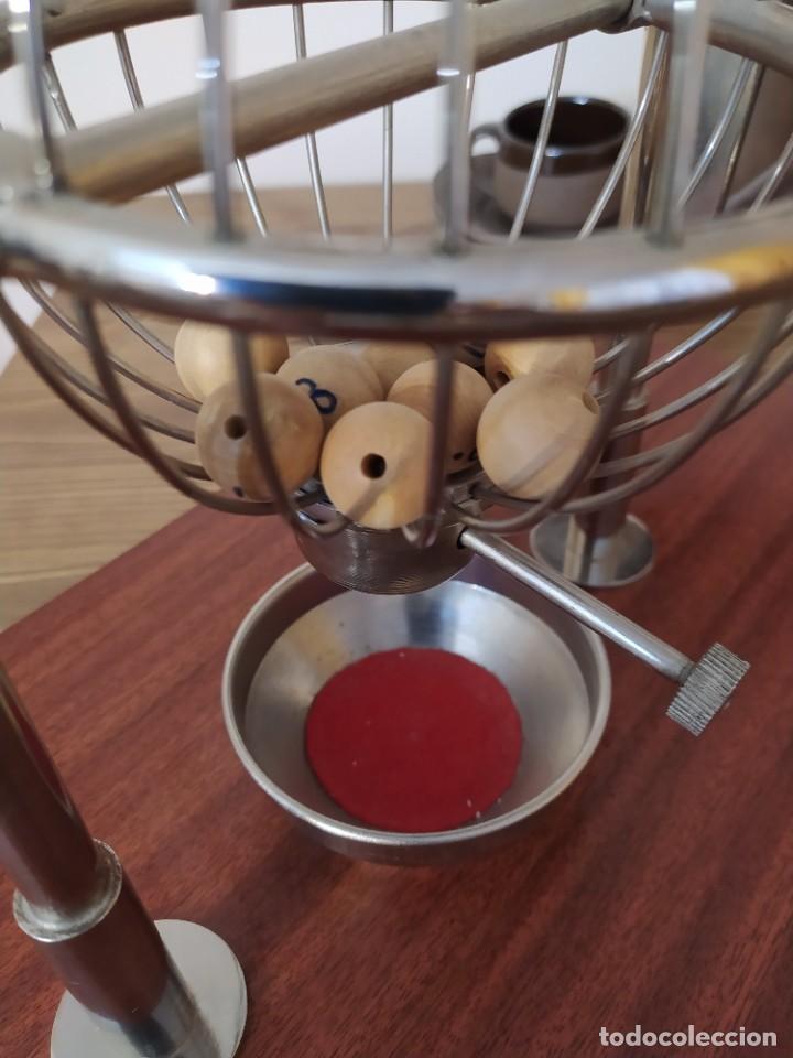 Juegos de mesa: Bombo sorteo con 10 n&uacute;meros en madera - Foto 3