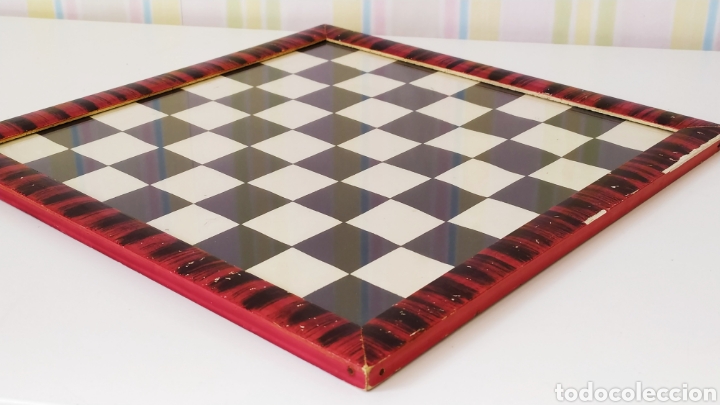 Juegos de mesa: Tablero Antiguo de Ajedrez. SIN FIGURAS. - Foto 4