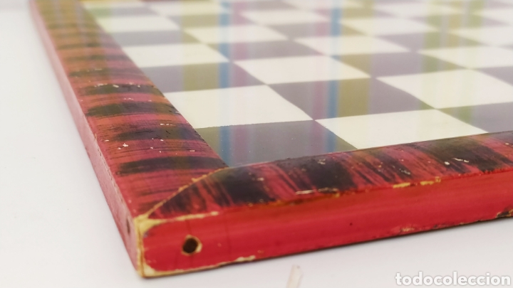Juegos de mesa: Tablero Antiguo de Ajedrez. SIN FIGURAS. - Foto 7