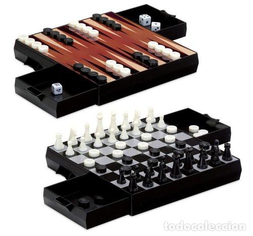 Juegos de mesa: Chess. JUEGO DE AJEDREZ, DAMAS Y BACKGAMMON MAGNETICO DE PL&Aacute;STICO - Foto 1