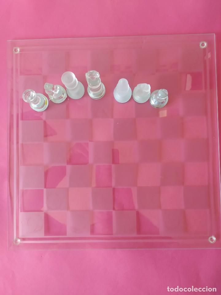 Juegos de mesa: AJEDREZ DE CRISTAL GRANDE, COMPLETO, 35X35 CMS - Foto 3