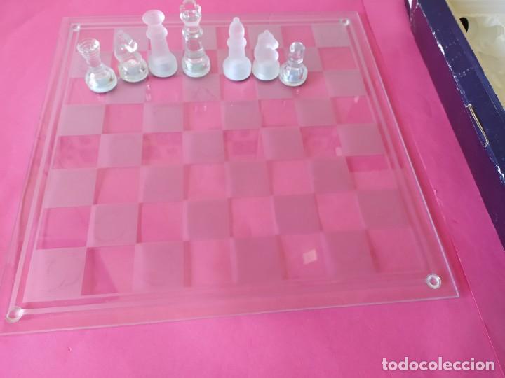 Juegos de mesa: AJEDREZ DE CRISTAL GRANDE, COMPLETO, 35X35 CMS - Foto 4