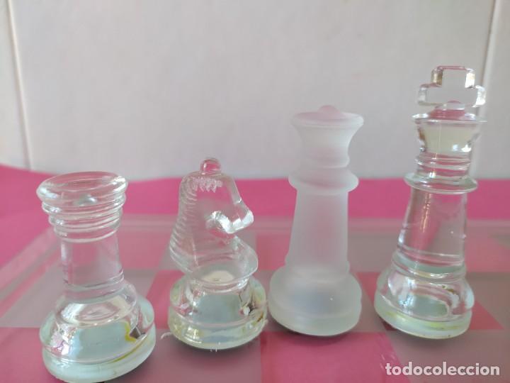 Juegos de mesa: AJEDREZ DE CRISTAL GRANDE, COMPLETO, 35X35 CMS - Foto 6