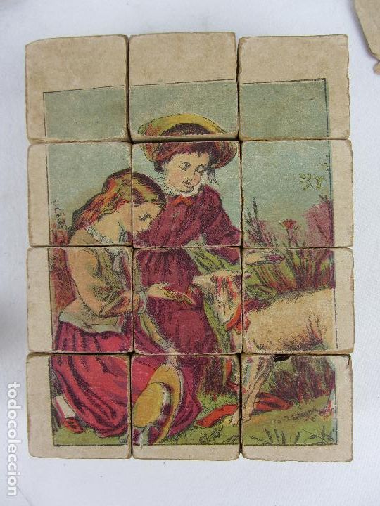 Juegos de mesa: Rompecabezas infantil en madera empapelada - Circa 1900 - Foto 6