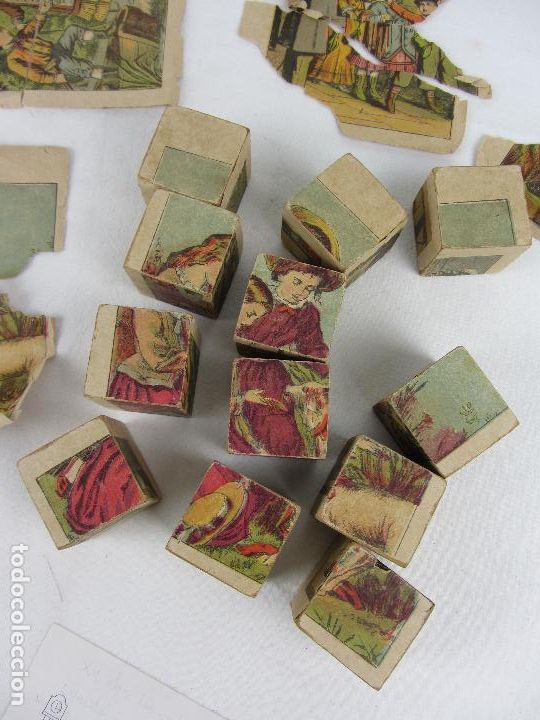 Juegos de mesa: Rompecabezas infantil en madera empapelada - Circa 1900 - Foto 7