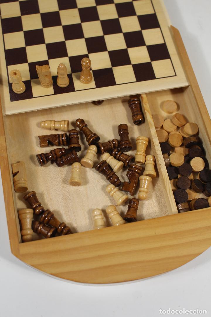 Juegos de mesa: ron barcelo - juego de ajedrez y damas de madera - Foto 5