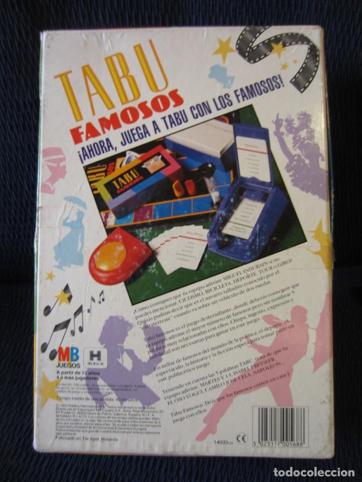Juegos de mesa: Tabu Famosos (MB 1992) - Foto 16