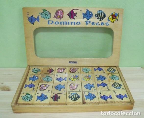 Juegos de mesa: Juego Domin&oacute; Madera Peces - Decotex - Foto 2