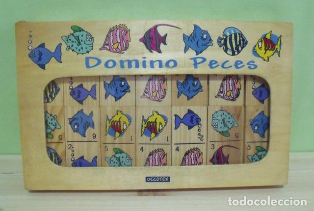 Juegos de mesa: Juego Domin&oacute; Madera Peces - Decotex - Foto 1