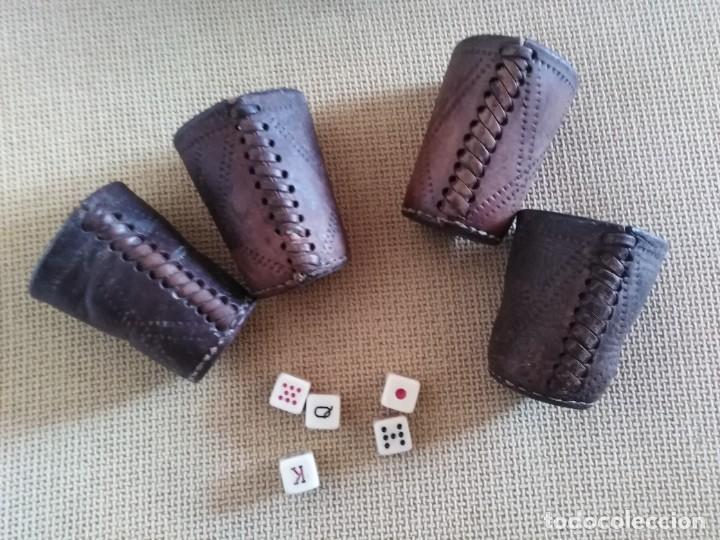 Juegos de mesa: Cubilete antiguos cuero - Foto 2