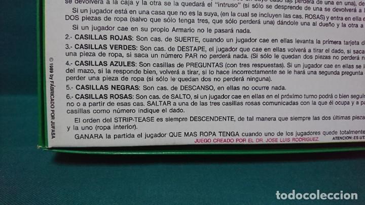 Juegos de mesa: CURIOSO JUEGO DE MESA STRIPTEASE DE JUFASA, 1989 - Foto 4