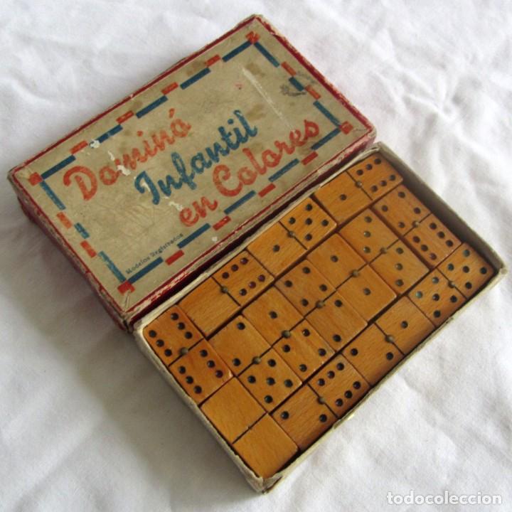 Juegos de mesa: Domin&oacute; infantil en colores, madera - Foto 1