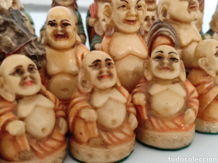 Juegos de mesa: Conjunto de figuras orientales de ajedrez vintage - Foto 3
