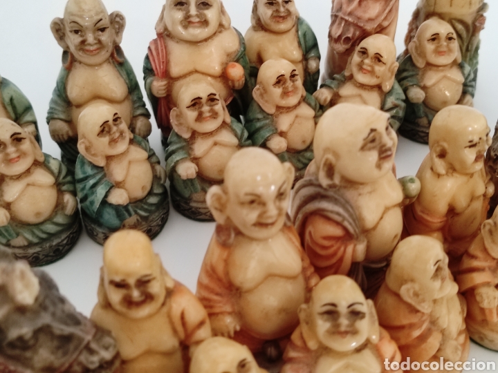 Juegos de mesa: Conjunto de figuras orientales de ajedrez vintage - Foto 6