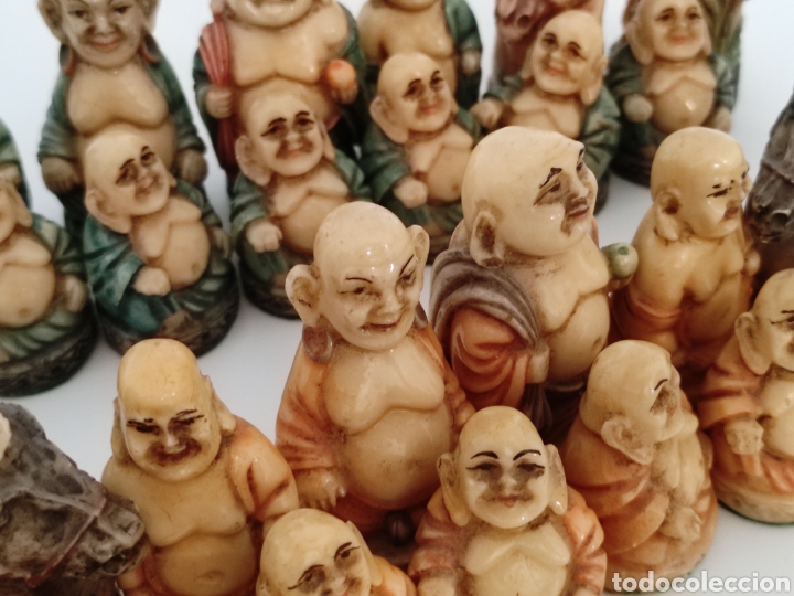 Juegos de mesa: Conjunto de figuras orientales de ajedrez vintage - Foto 7