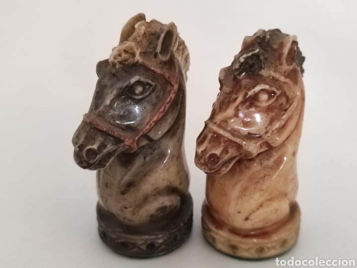 Juegos de mesa: Conjunto de figuras orientales de ajedrez vintage - Foto 9