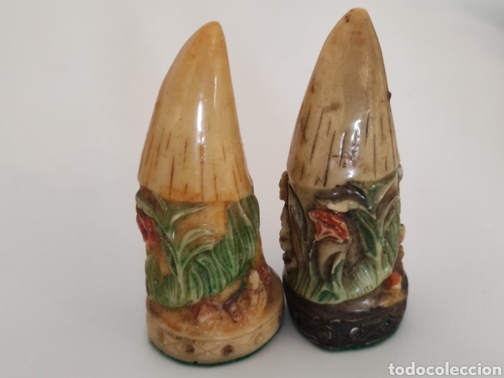 Juegos de mesa: Conjunto de figuras orientales de ajedrez vintage - Foto 10