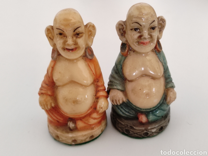 Juegos de mesa: Conjunto de figuras orientales de ajedrez vintage - Foto 13