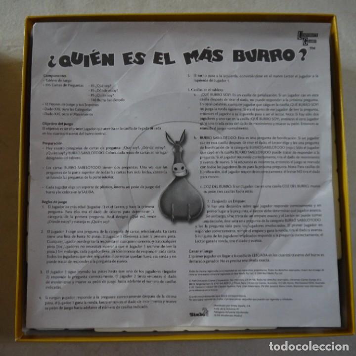 Juegos de mesa: &iquest;QUI&Eacute;N ES EL M&Aacute;S BURRO? - SIMBA - 2009 - Foto 3
