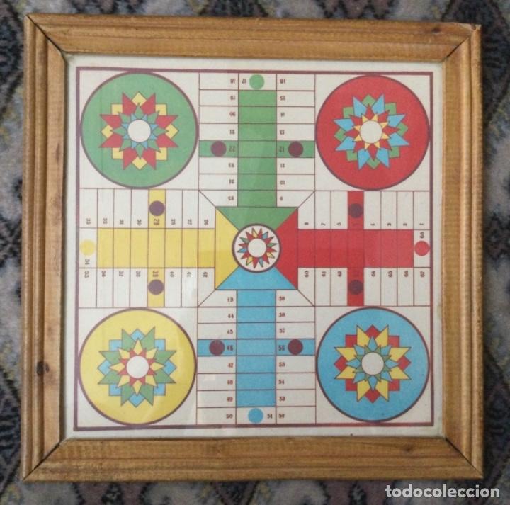 Juegos de mesa: ANTIGUO TABLERO PARCHIS Y OCA, CON CRISTAL - Foto 2