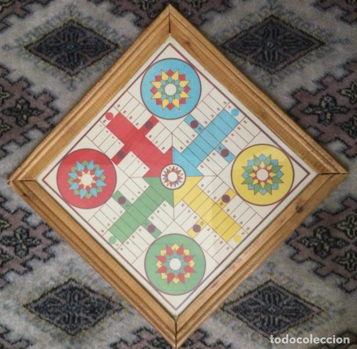Juegos de mesa: ANTIGUO TABLERO PARCHIS Y OCA, CON CRISTAL - Foto 3