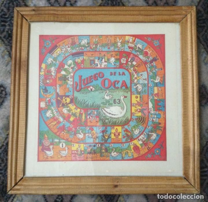 Juegos de mesa: ANTIGUO TABLERO PARCHIS Y OCA, CON CRISTAL - Foto 8