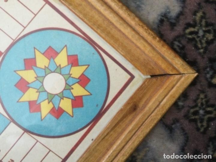 Juegos de mesa: ANTIGUO TABLERO PARCHIS Y OCA, CON CRISTAL - Foto 9