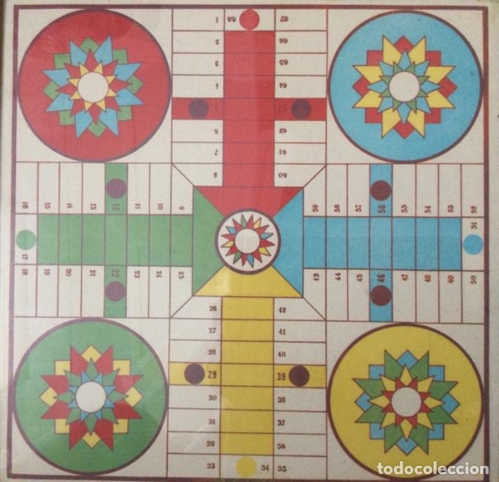 Juegos de mesa: ANTIGUO TABLERO PARCHIS Y OCA, CON CRISTAL - Foto 10