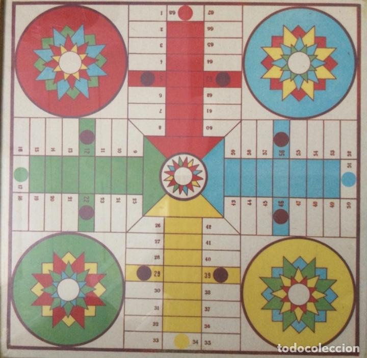 Juegos de mesa: ANTIGUO TABLERO PARCHIS Y OCA, CON CRISTAL - Foto 11