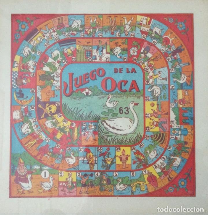 Juegos de mesa: ANTIGUO TABLERO PARCHIS Y OCA, CON CRISTAL - Foto 13