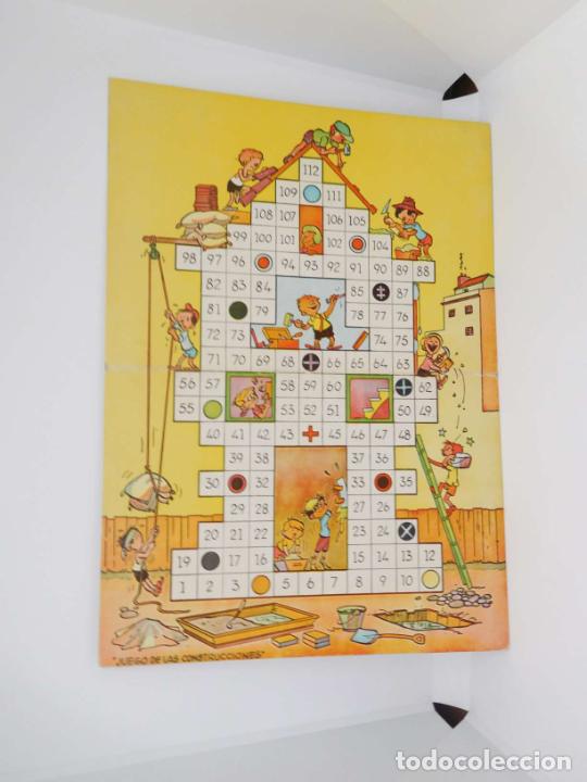 Juegos de mesa: TABLERO DEL JUEGO DE LAS CONSTRUCCIONES DE LOS JUEGOS REUNIDOS GEYPER ANTIGUO