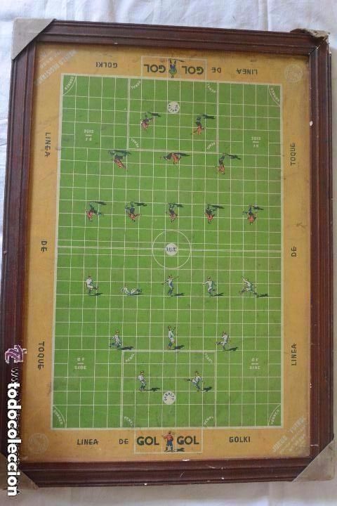 Juegos de mesa: FUTBOL&Iacute;N DE MESA DE CART&Oacute;N ENMARCADO GOLKI - Foto 1