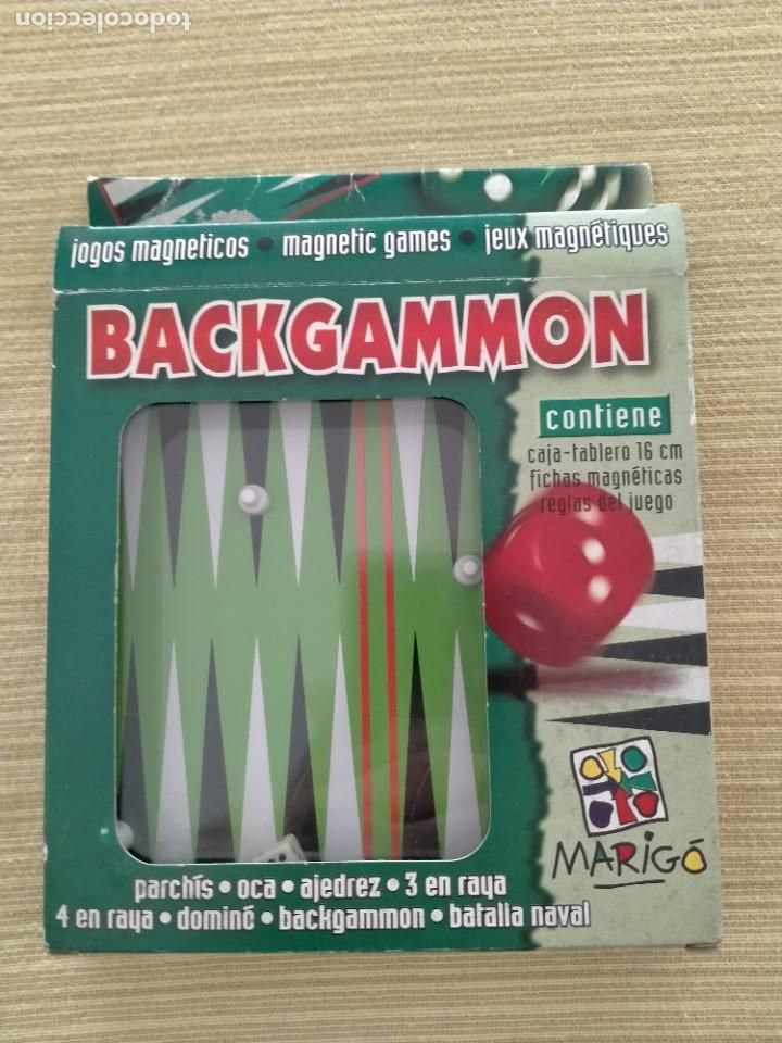 Juegos de mesa: Juego magn&eacute;tico de bolsillo Backgammon - Foto 1