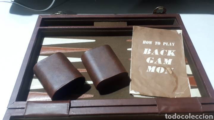 Juegos de mesa: Maleta simil piel juego Backgamon completo - Foto 4