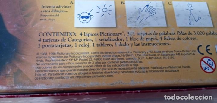Juegos de mesa: Juego Pictionary Incompleto A&ntilde;o 1996 - Foto 4